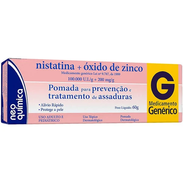 NISTATINA+OXIDO ZINCO GEN MEDLEY 60G