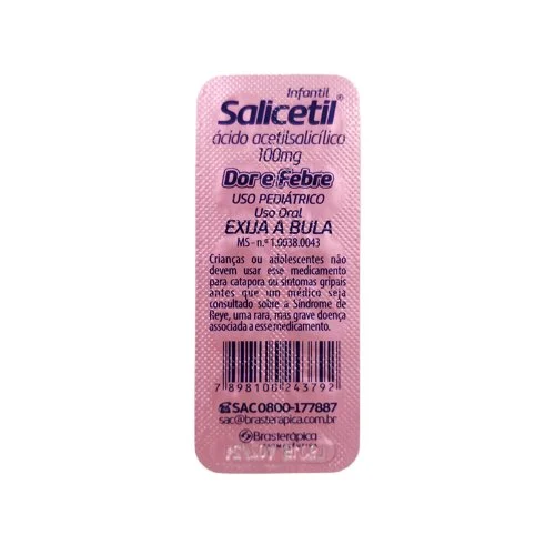 AAS 100MG SALICETIL C/10 COMP