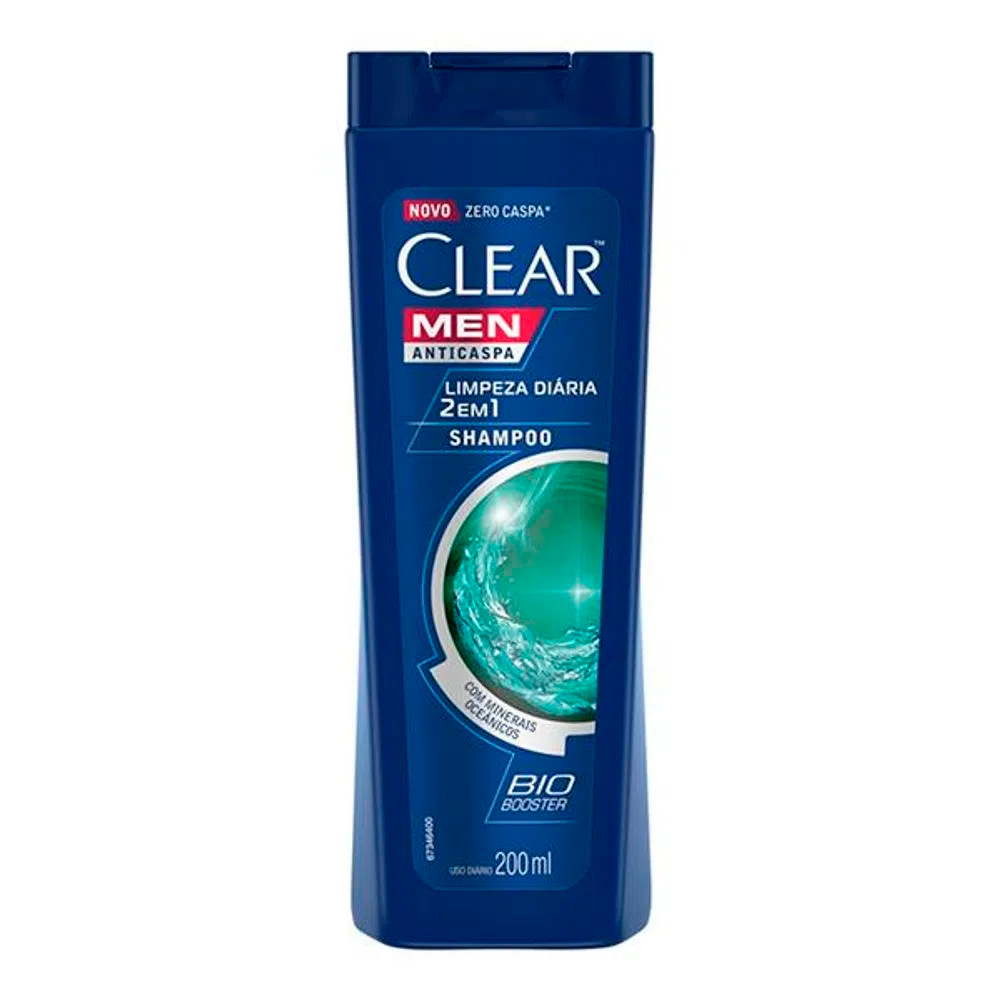 SHAMP CLEAR MASC LIMP DIARIA 2EM1 200ML