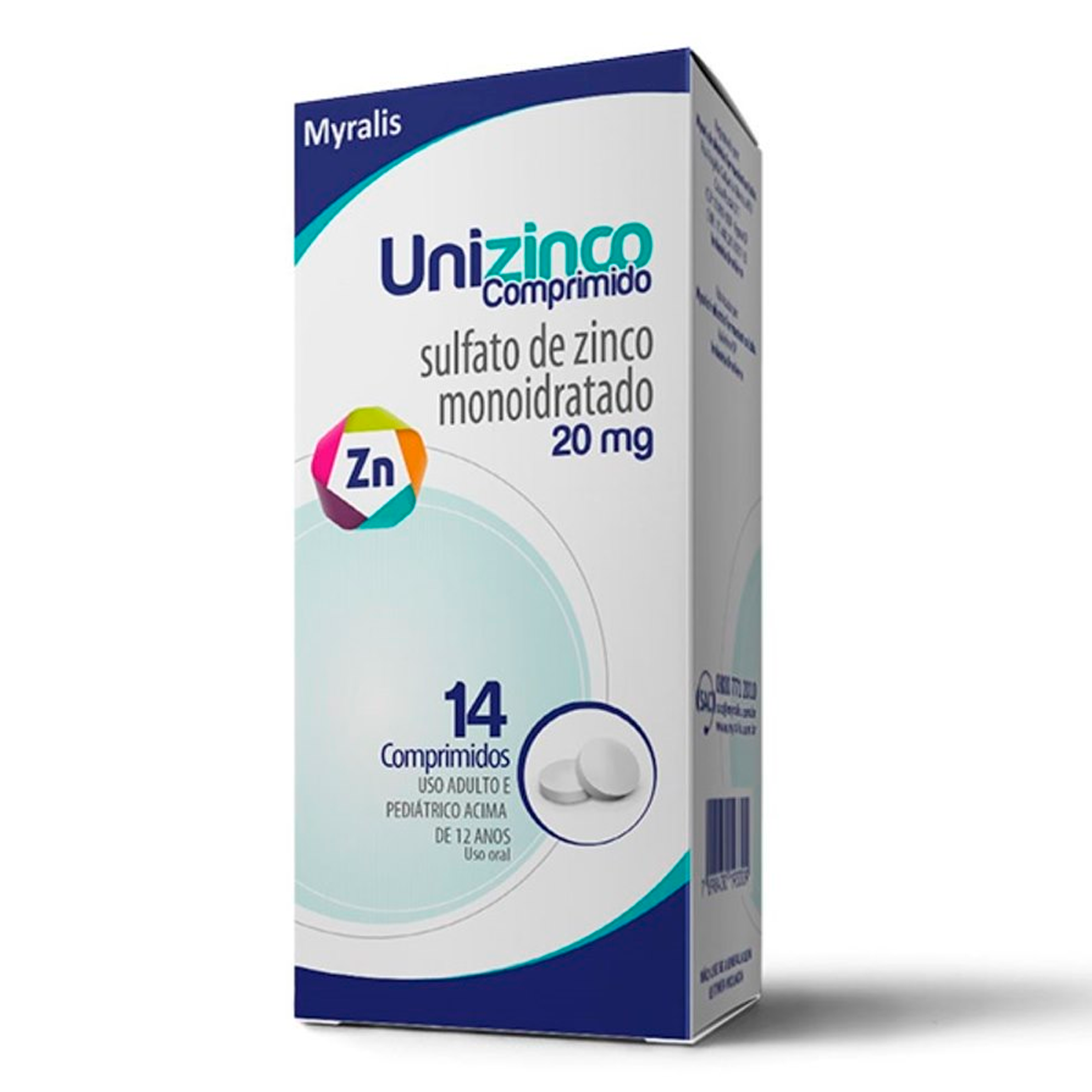 UNIZINCO 20MG C/14 CP