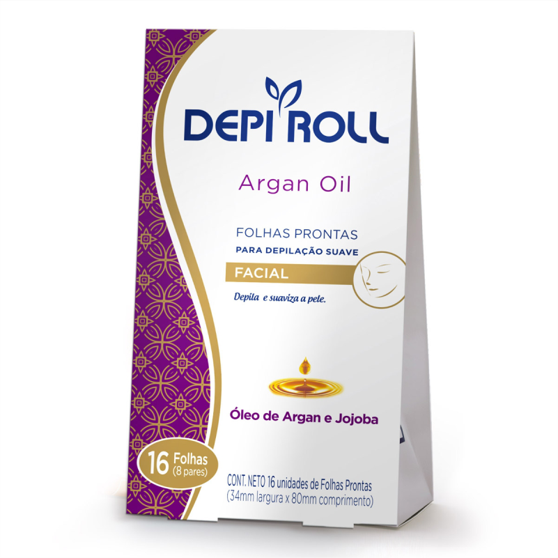 DEPI ROLL FOLHAS FACIAL ARGAN C/8 PARES