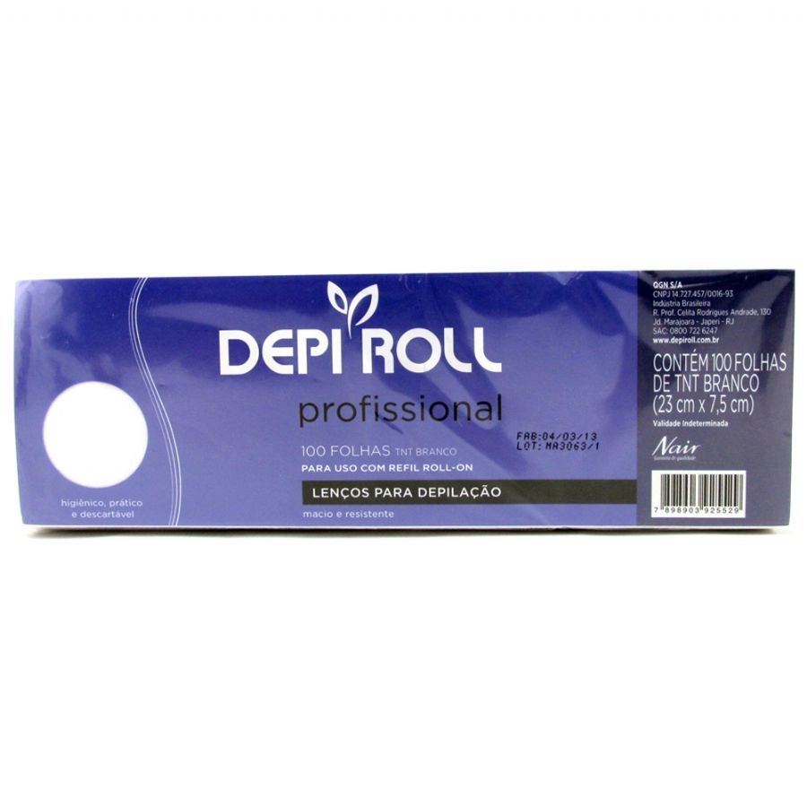 DEPI ROLL LENCOS P/DEPILACAO C/100