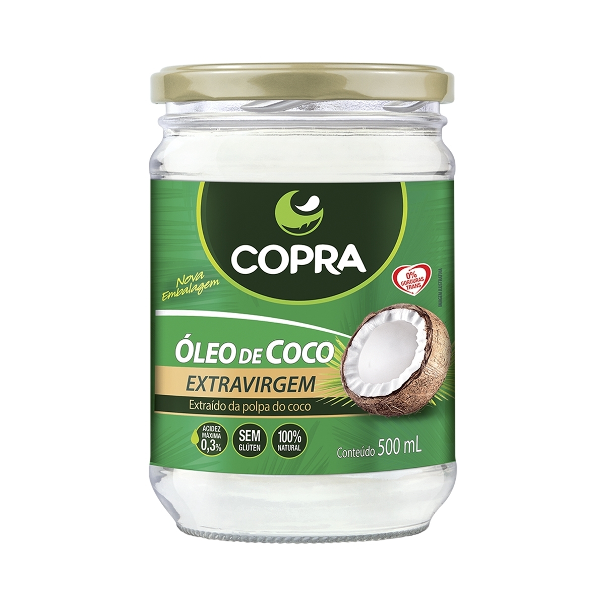 OLEO DE COCO EXTRA VIRGEM COPRA 500ML