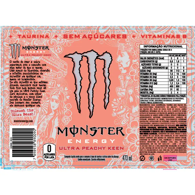 MONSTER ULTRA PEACHY KEEN 473ML