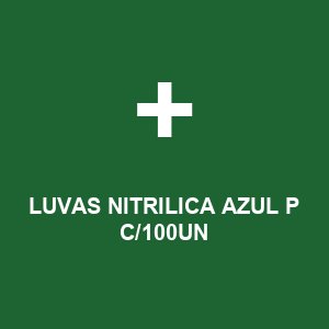 LUVAS NITRILICA AZUL P C/100UN