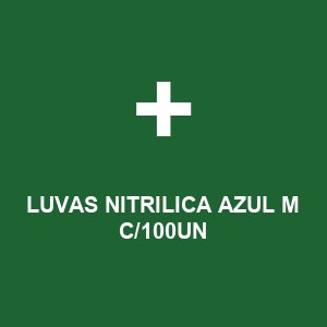 LUVAS NITRILICA AZUL M C/100UN