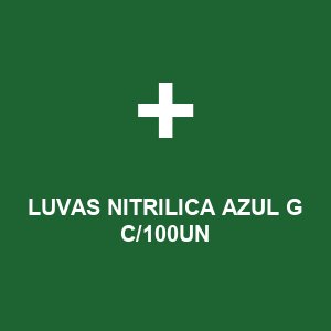 LUVAS NITRILICA AZUL G C/100UN