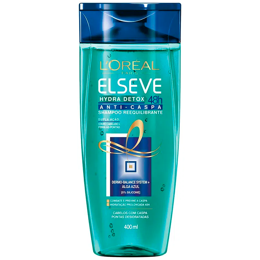 SHAMP ELSEVE HYDRA-DETOX ANTI-CASPA 48H 400ML