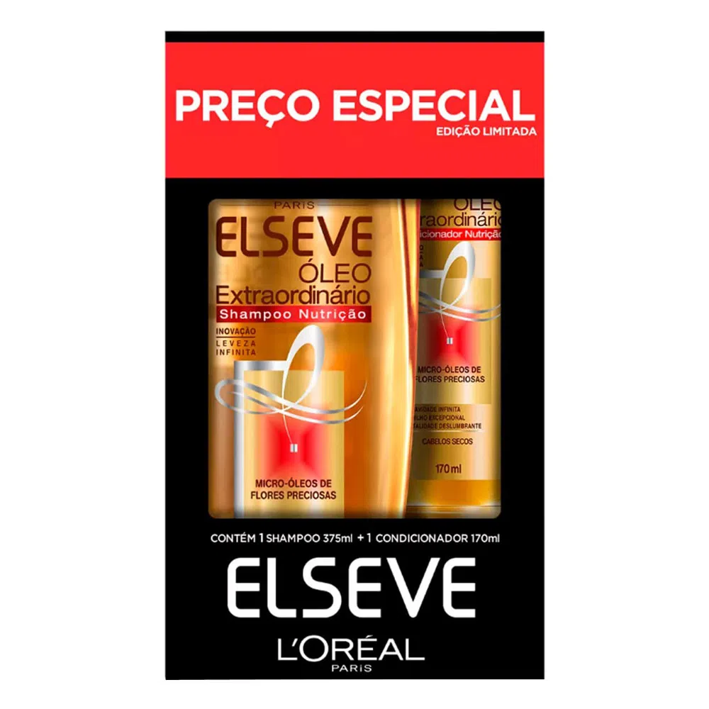 SHAMP ELSEVE OLEO EXTRD 375ML+COND 170ML