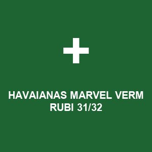 HAVAIANAS MARVEL VERM RUBI 31/32